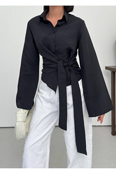 Ekim Store Side-Tie Spanish Sleeve Modal Shirt