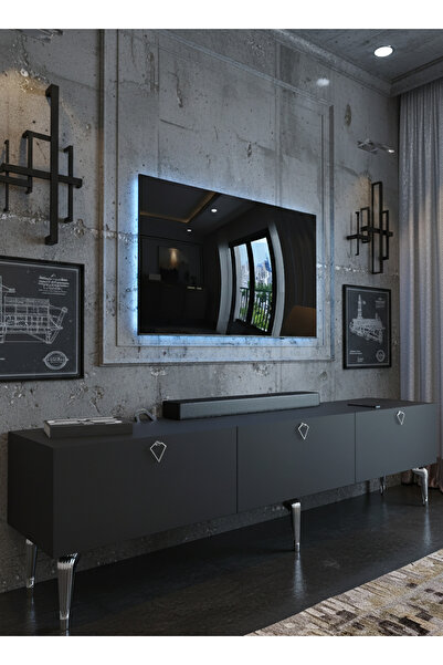 online fırsat mutlu ol mutlu kal HARMONY TV SEHPASI - ANTRASİT - A1-SA2-1001-4