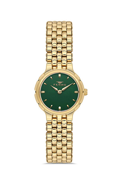 FERRO Yellow Steel Cord Women Wrist Watch Fl21589Awt-B6 3Atm Water Resistant ...
