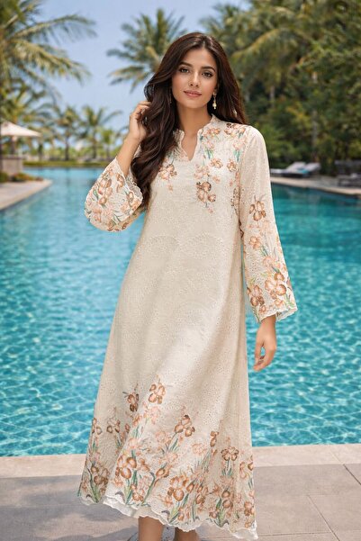 ELLA Kuwaiti jalabiya with luxurious pearl embroidery and modern colors