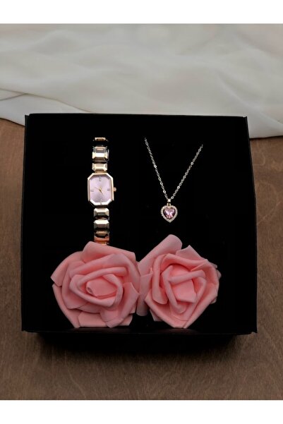 Denseden 14 Şubat Sevgiliye Eşe Sevigliler Günü Hediyesi Saat Seti