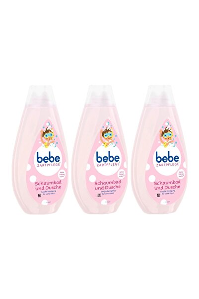 Bebe Zartpflege Shower Gel and Bath Foam for Sensitive Skin 500ml X 3 Pcs