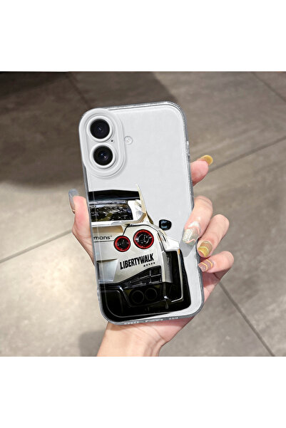 Hontinga غطاء هاتف آيفون 16 متوافق مع السيليكون الناعم الشفاف مع حماية للكامي...