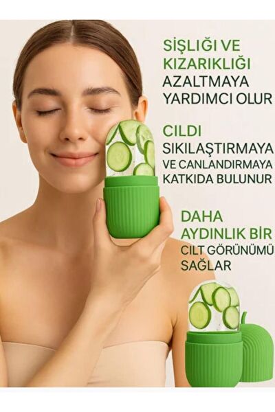 aks kozmetik Göz Torbalarını Giderme Silikon Buz Kalıbı Buz Küpü Yüz, Gözler ve Boyun Masajı Cilt Bakımı,
