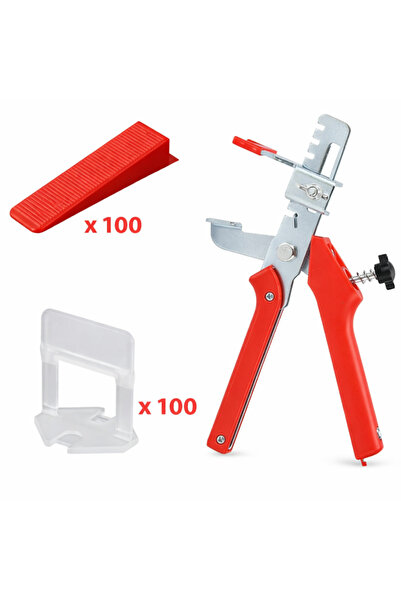 PROCART PRO ceramic tile leveling kit, pliers, 100 1 mm clamps and 100 wedges...