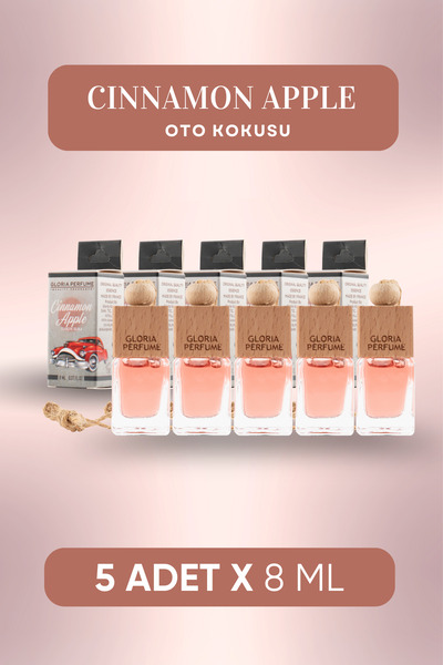 Gloria Perfume Tarçın Elma Oto Kokusu 5x8 ml