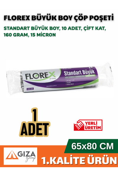 Florex Standard Large Size Black Garbage Bag 65X80 cm