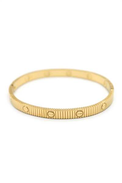 MENESSA Crt Love Stoneless Bracelet - Gold