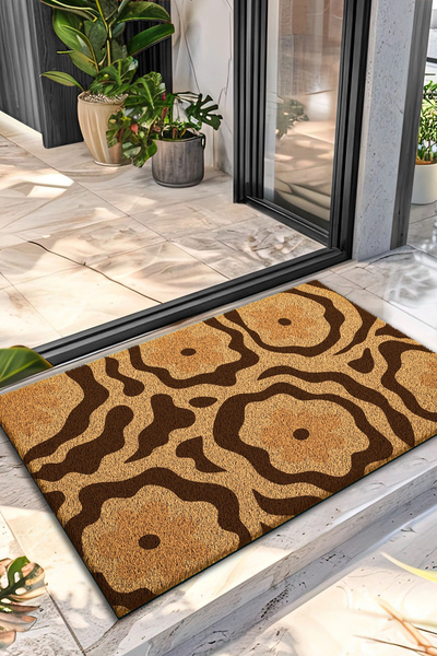 Decovetro Doormat with Floral Pattern 40 X 60 cm