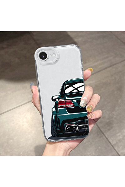 Hontinga غطاء هاتف آيفون 16e متوافق مع حماية الكاميرا الشفافة وتصميم السيارة،...