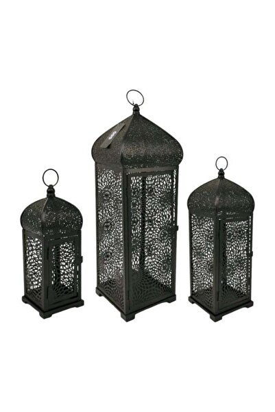 AZOZ MERCHLY مجموعة فوانيس رمضانية أنيقة مكونة من 3 قطع