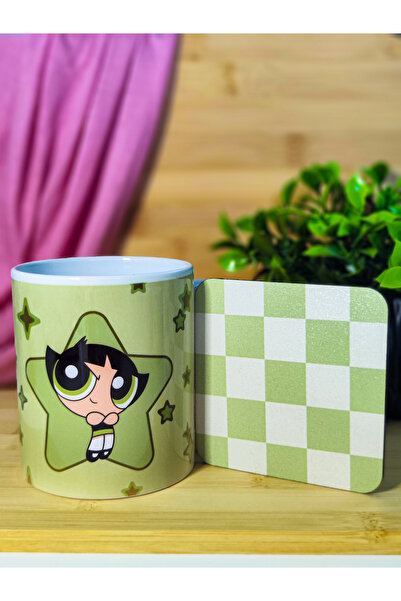 kuttuushop Powerpuff Girls Buttercup Kupa Bardak Kahve Çay Fincanı ve Bardak ...