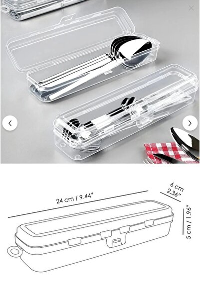 Gondol 3'lü Çatal Bıçak Kaşık Takımı Saklama Kutusu Seti - Çeyizlik Organizer...