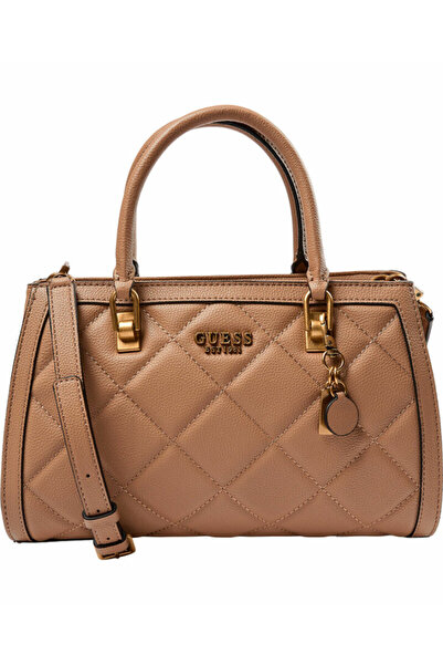 Guess Guess, Abey, Υφασμάτινη Τσάντα, Μπεζ, HWQB8558060, Για Γυναίκες