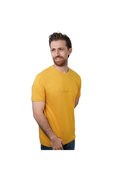 Giordano تي شيرت رجالي بطبعة مميزة