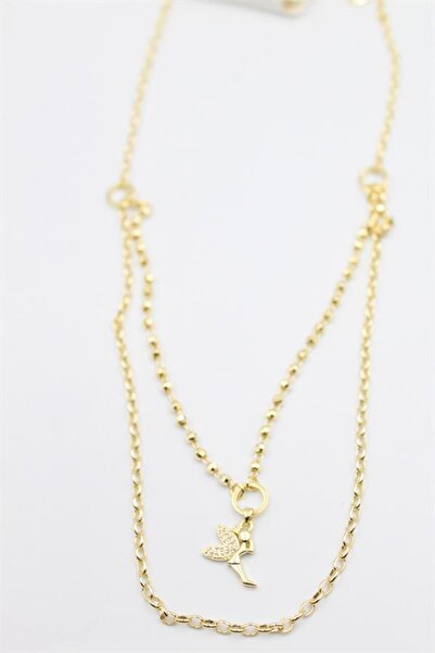 MENESSA قلادة دوريكا زينكير أنجل - ذهبية