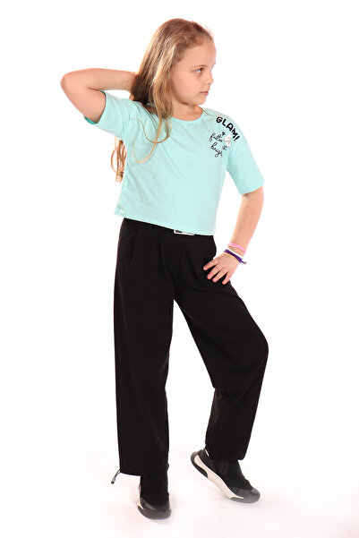 Toontoy طقم بناتي مكون من قطعتين: تي شيرت مطبوع بأكمام قصيرة وسروال رياضي بخص...