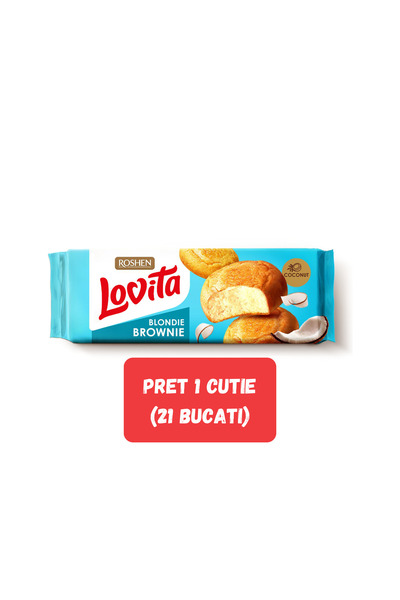 Roshen SET 21 PIECES LOVITA blondie brownie, biscuits with coconut 152g