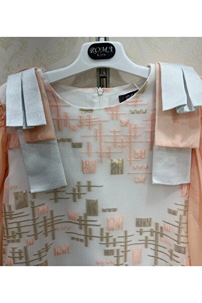 Rawai Roma فستان بناتي سهره بأكمام شيفون طويلة للمناسبات