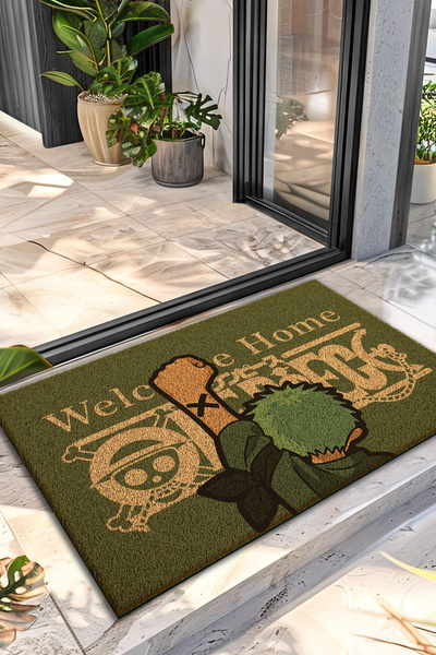 Decovetro Paspas Green One Piece Patterned Door Mat 40 X 60 cm