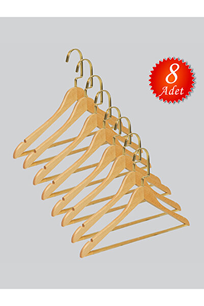 NYN Дерев'яний M001-BARLI (GOLD KANCA LAMA) Сорочка, штани, сукня Вішалка 8 штук