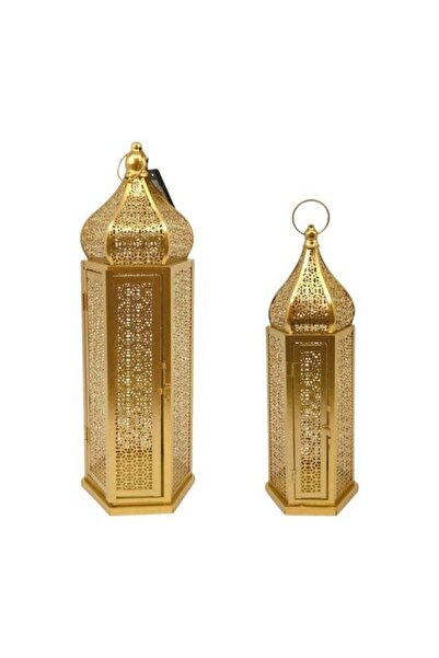 AZOZ MERCHLY Elegant Ramadan Decorative Lantern Set of 2