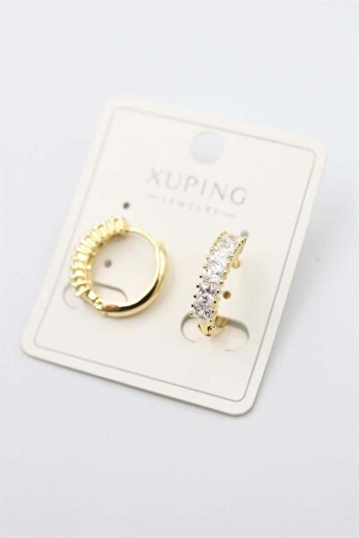 MENESSA Jewelled Hoop Earrings - Gold
