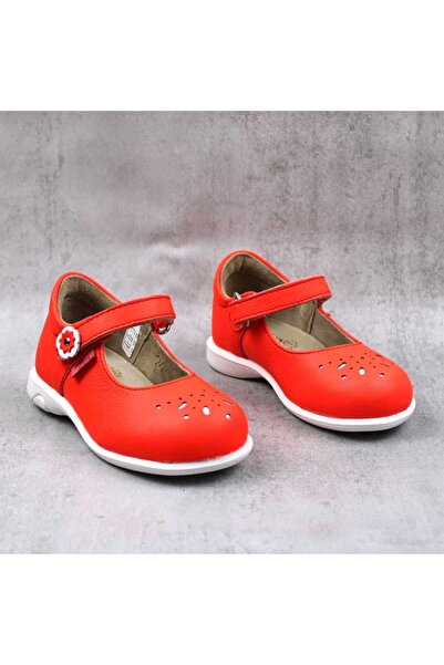 tino Pantofi usori , de copii , cu perforatii , din piele naturala 1862-ROSU/18