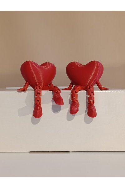 Mey3DDesign Kalp Biblolar, 2'li Set, Hareketli Ayaklar, Çok Güzeller ♥