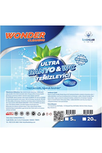 Wonder Cleaning Ultra Banyo ve Wc Temizleyici 20 Kg