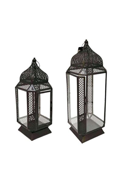 AZOZ MERCHLY Elegant Ramadan Decorative Lantern Set of 2
