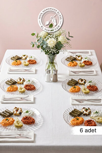 Glamis Selen Concept Güneş Model Büyük Boy El Yapımı Cam Tatlı Ve Sunum Tabağ...