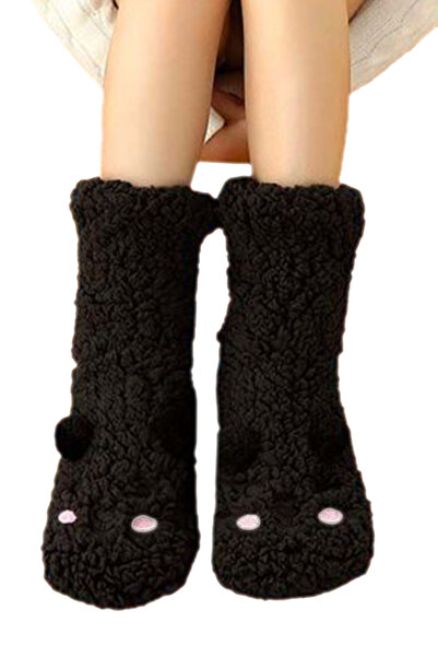 EFAYN.RO Sosete dama, calduroase, moi, cu ciucurei, antiderapante, marime 36-...