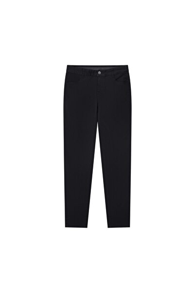 Giordano بنطلون نسائي ضيق بقصة مدببة وخصر متوسط الارتفاع، بلون كاكي مطاطي