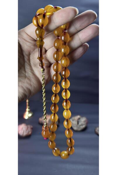 Kehribarkolik OSMANLI SIKMA TESBİHTEN TIRAŞ BAHADIR KILIÇ 16,5*12MM. 51GR. + ...