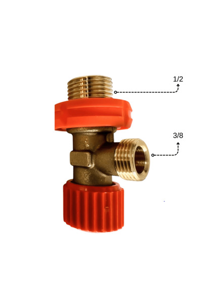 VitrA Intermediate shut-off valve for concealed cistern, 1/2" – 3/8" connections