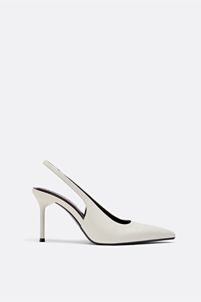 Stradivarius Leather effect heeled shoes