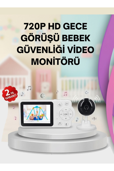 Tekvora 720P HD Gece Görüşlü Ekranlı Kablosuz Bebek Kamerası