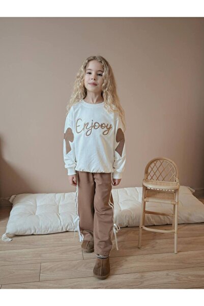 WİKİBOOM طقم بدلة رياضية للفتيات من 5 إلى 14 سنة، مكون من قطعتين من الليكرا