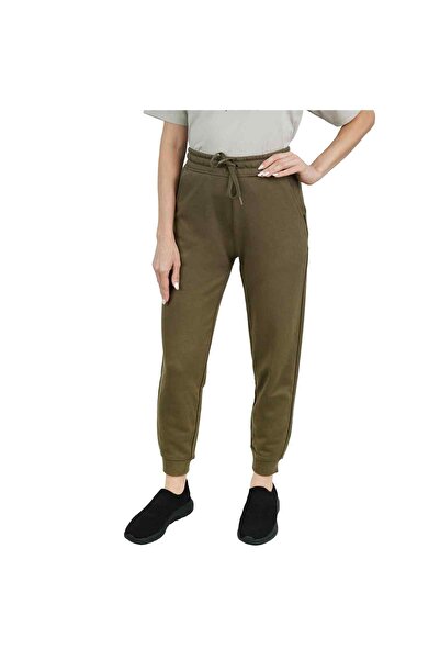 Giordano بنطلون نسائي من قماش تيري فرنسي بخصر عالٍ وخصر مطاطي