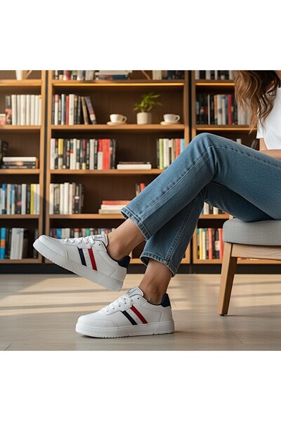 KAFKASLAR AYAKKABI Flat and Lightweight Orthopedic Sole Non-Slip Women's Snea...