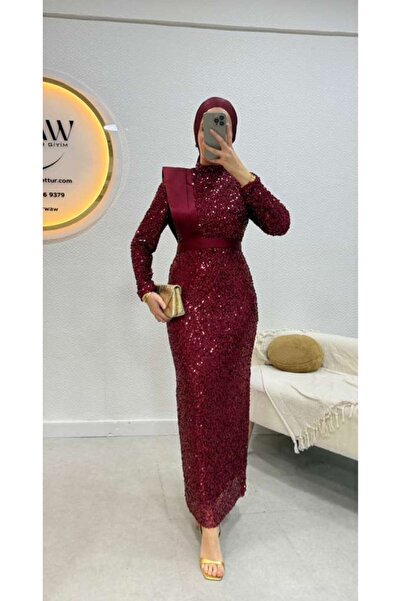 waw tesettür Şüheda Abiye Elbise