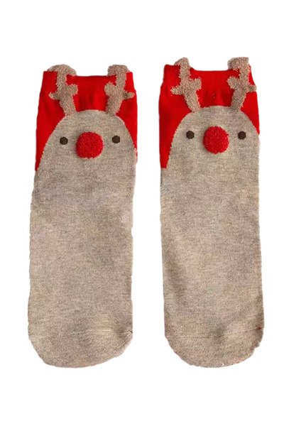 EFAYN.RO Unisex socks, warm, soft and fine, M3, size 36-42 EU, brown with rei...