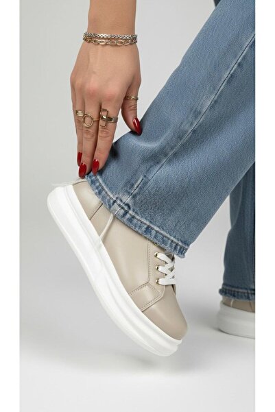 NOVELLAM SHOES Adidași ortopedici casual pentru femei, bej, cu talpă groasă