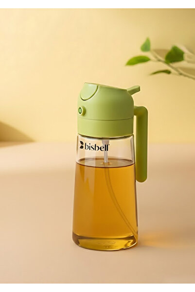 Bisbell موزع وبخاخ زيت 2 في 1 BB2072 - زجاجة زيت مطبخ مزدوجة الوظائف مانعة لل...