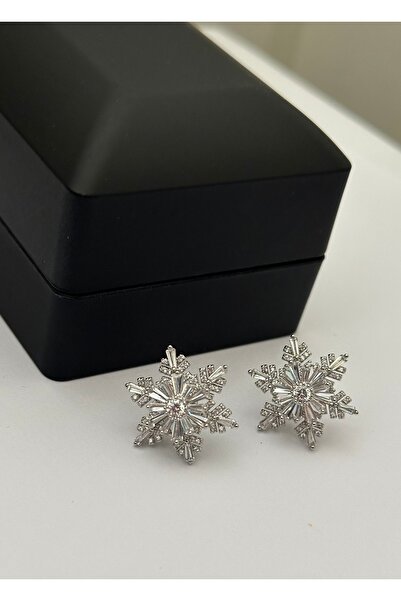 mibrillo Stone Snowflake Earrings (with Lighted Box) Valentine's Day Earrings
