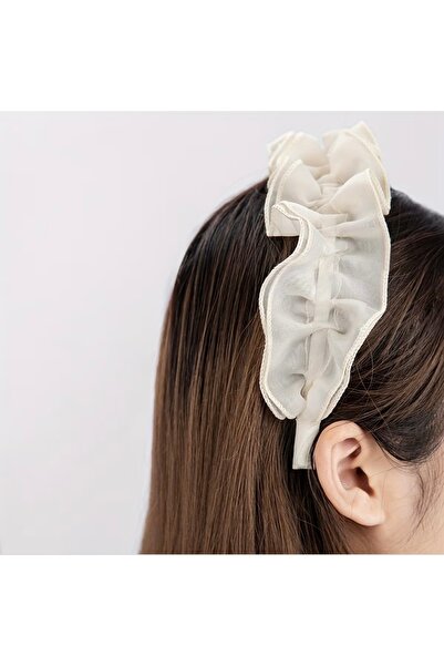 Accessories Кремава, набрана, очарователна, за ежедневна употреба дамска лент...