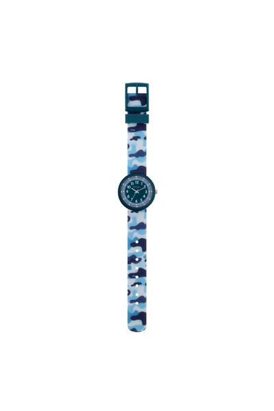 Tikkers Blue Camo Strap Time Teacher Watch