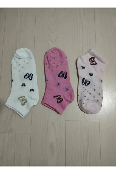 EfemİcGiyim Butterfly Patterned Booties Socks 12 Pack
