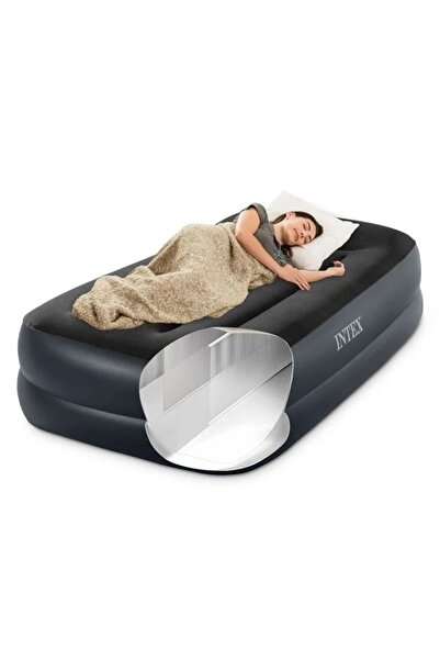 Intex Inflatable mattress, Intex, with built-in pump, 99x42x191cm, black